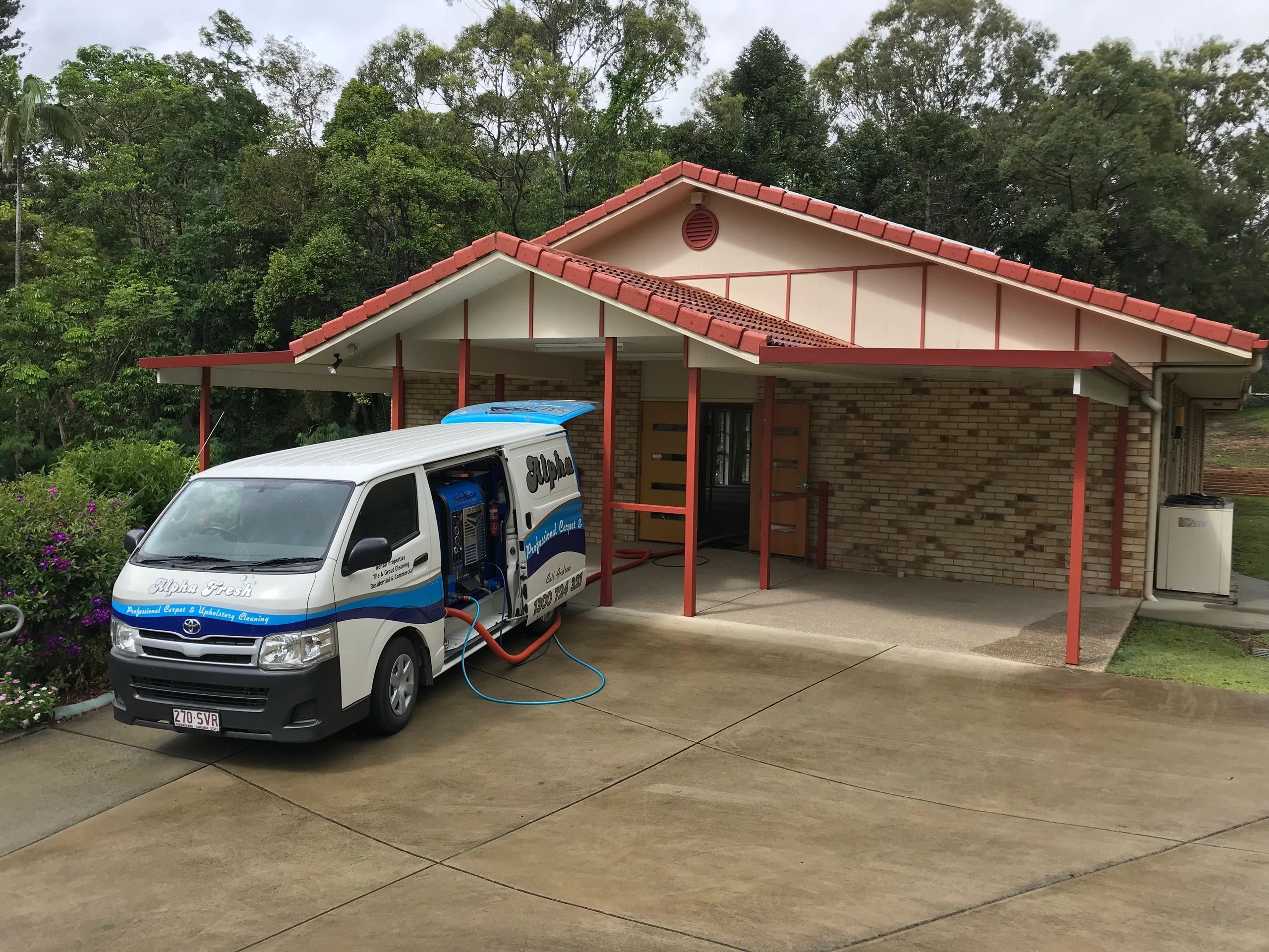 Alpha Fresh Professional Carpet & Upholstery Cleaning van